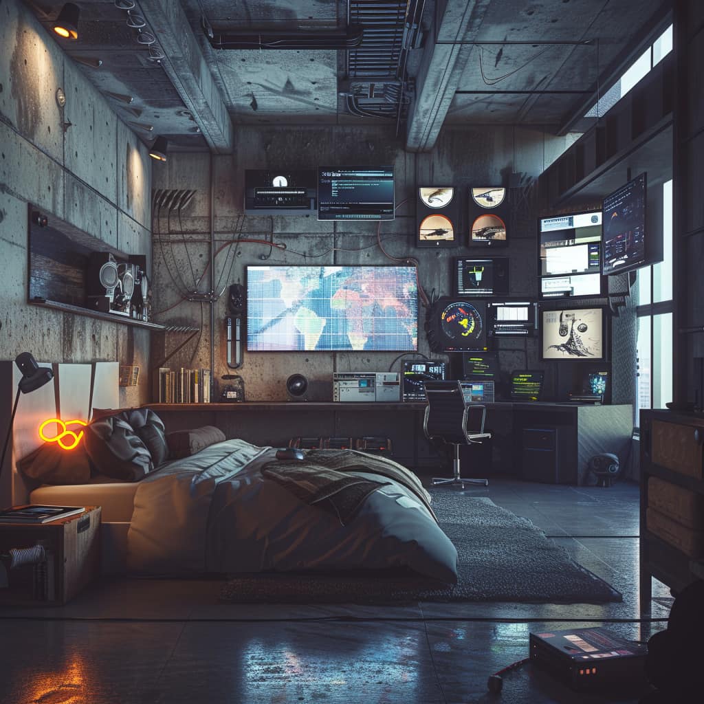 This meme is an image of a dimly lit, futuristic-looking room filled with screens, computers, and other high-tech equipment. The text "I'm not arguing, I'm just explaining why I'm right" is displayed prominently on a screen in the background. The image is likely meant to be humorous, implying that the person in the room is so confident in their own opinions that they're not even willing to engage in a debate, but instead just want to lecture others on their own "right" answers.